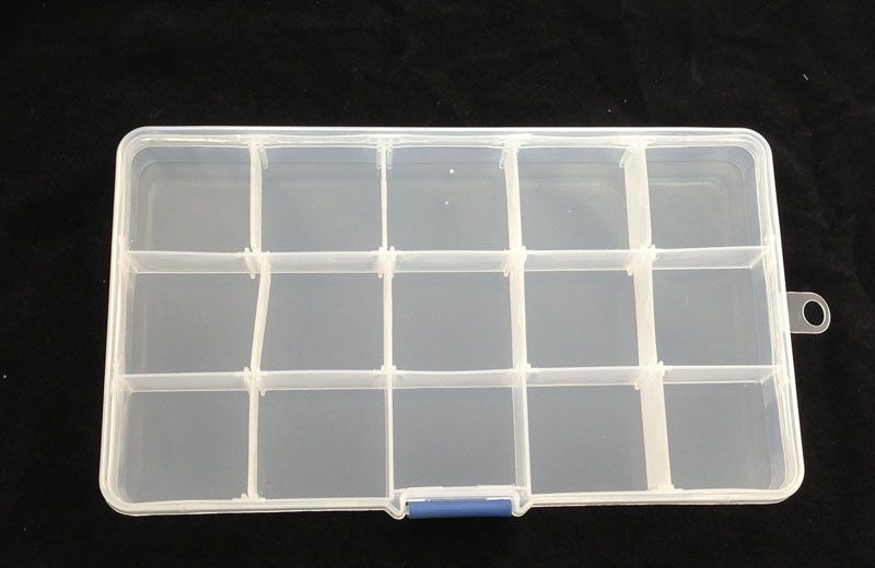 15-Slot Clear Storage Box Bead Organizer Display Case #22565