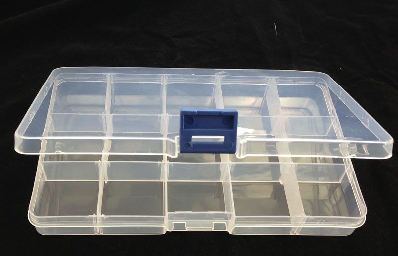 15-Slot Clear Storage Box Bead Organizer Display Case #22565