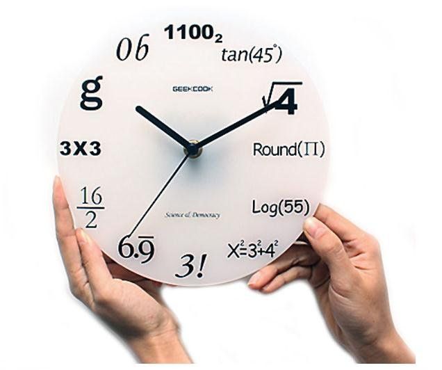 math geek clock math geek clock