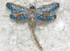 12pcs / lot grossist kristall rhinestone emaljing dragonfly brosch mode kostym stift brooch c180