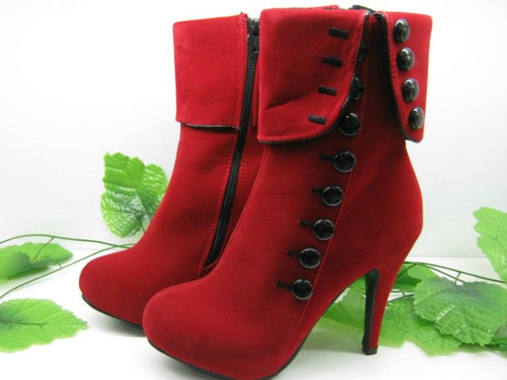 cute red boots