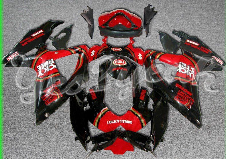 

Fairings kit For GSX-R1000 2007 2008 GSXR1000 07 08 GSXR 1000 K7 LUCKY STRIKE Red Black Fairing ZS70, Same as picture