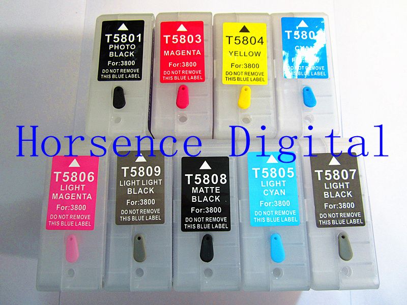 Compre Cartuchos De Tinta Recargables T5801series Para La Impresora Epson Stylus Pro 3800 Pro 3880 Con Chip Resetter A 48 91 Del Gink Es Dhgate Com