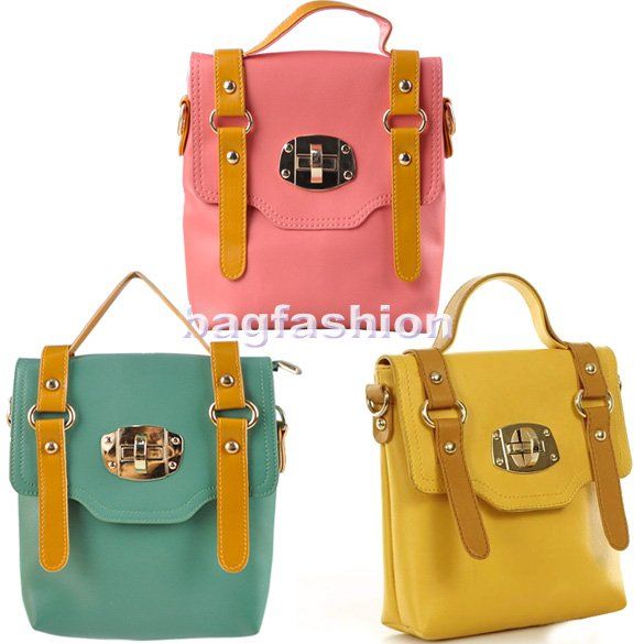 Korean Bag Girls Lady Handbag Shoulder Tote Bags Promotion PU Leather Purse Shoulder Tote From