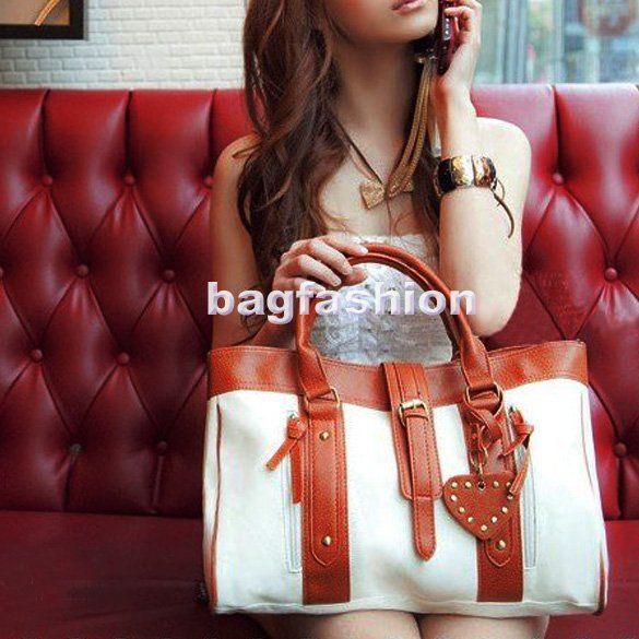 Korean Style Fashion Women's Bag PU Leather Handbag Shoulder White Shopping Bag Drop Shipping