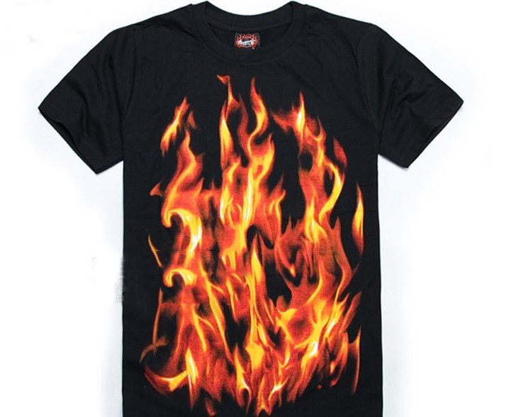 red flames t shirt