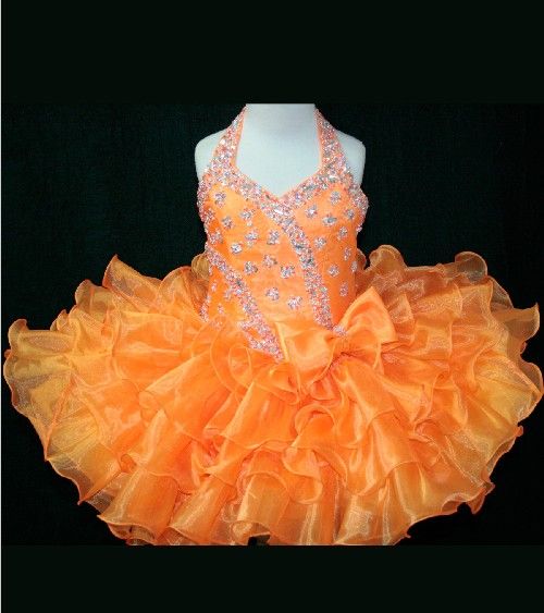 

Lovely dress lace beaded girls pageant and daily festival dress, Yellow