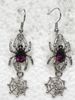 Gros cristal strass araignée toile d'araignée Dangle Lustre chaîne boucles d'oreilles cadeau de fête A193