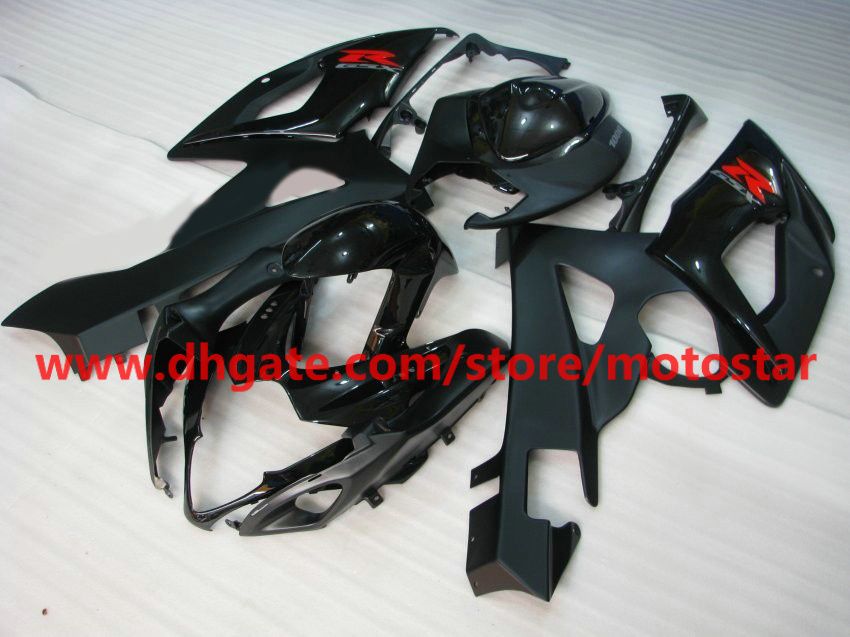 Pour 2005 2006 SUZUKI GSX-R1000 K5 GSXR1000 05 06 GSXR 1000 carénages complets noir brillant plat # 5KQ