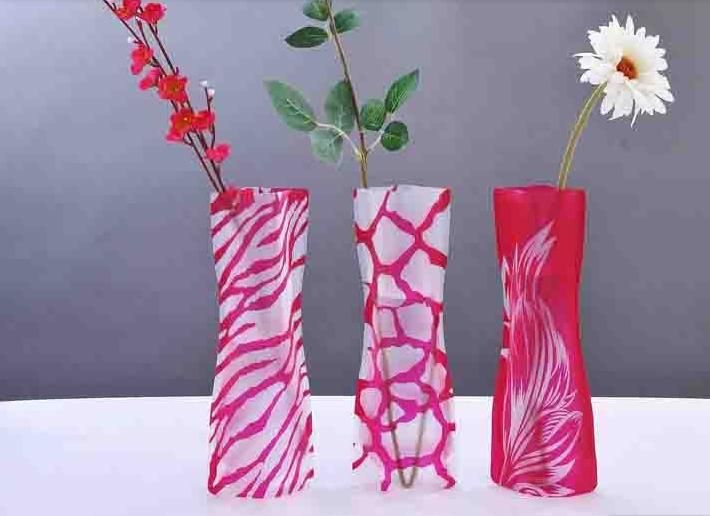 Folding Plastic Vase Portable Aquiculture Vase Aquarium Ikebana