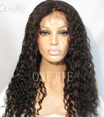 fashion deep wave glueless lace front wig