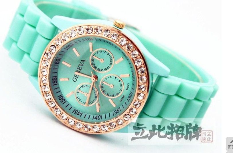 Watch NEW FASHION GENEVA WATCH BRAND FOR GIFT HOT SALE DIAMONDS WATCH
