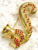 Hurtownie Kryształ Rhinestone Squirrel Broszki Moda Kostium Broszka Pin Biżuteria Prezent C955