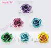 200 stks Mix Color Rose Flower Fresh Band Rings Resizable DIY Accessoires Meisjes Gift