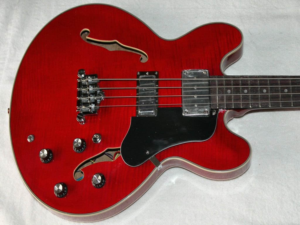 HOT RED Custom 4 Strings EB 2D Bass Electric Bass Guitar BASS 4 String