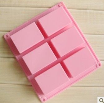 8 * 5.5 * 2.5cm Square Silicone Cozimento Molde Bolo Pan Moldes Biscoito Handmade Biscoito Sabão Molde KD18