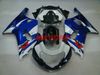 Blue White Fairing Body Kit voor 2001 2002 2003 Suzuki GSXR 600 750 Carrosserie GSXR600 GSXR750 K1 01 02 03 Valerijen Set