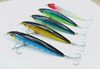 New minnow baits plastic hard Far throwing sea/lakes fishing lures VMC hook 12cm/26g five colors