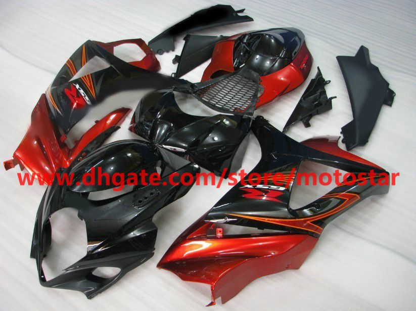 100 ٪ ملائمة للدراجات النارية 2007 2008 Suzuki GSX-R1000 Fairings Kits K7 GSXR1000 07 08 GSXR 1000 Red Black Fairing Kit K7B