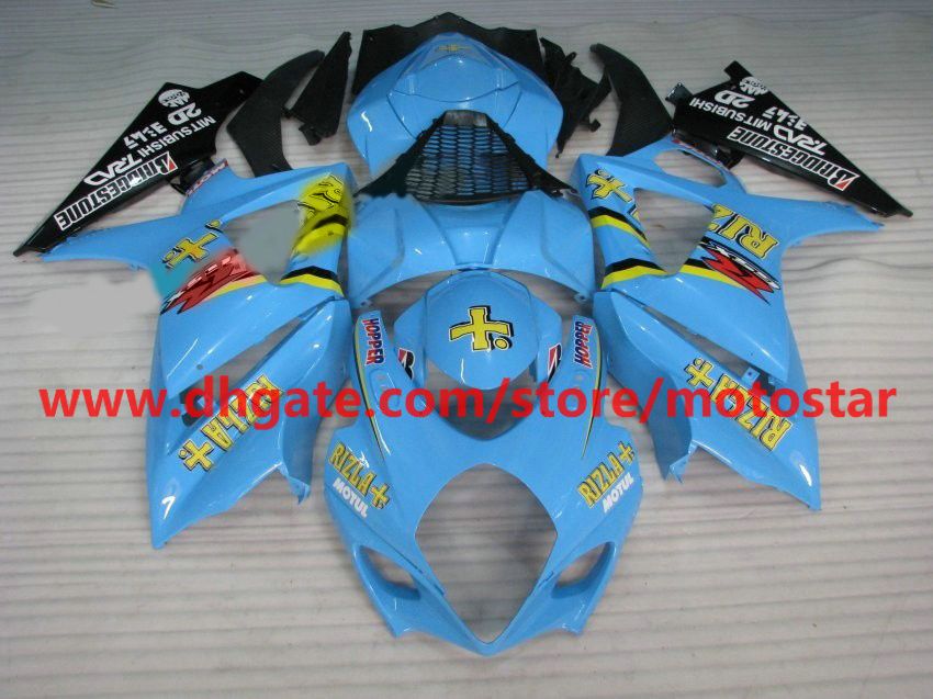 Rizla stroomlijnkappen Voor 2007 2008 SUZUKI GSX-R1000 K7 stroomlijnkappen kits GSXR1000 07 08 GSXR 1000 volledige kuip kit K7F