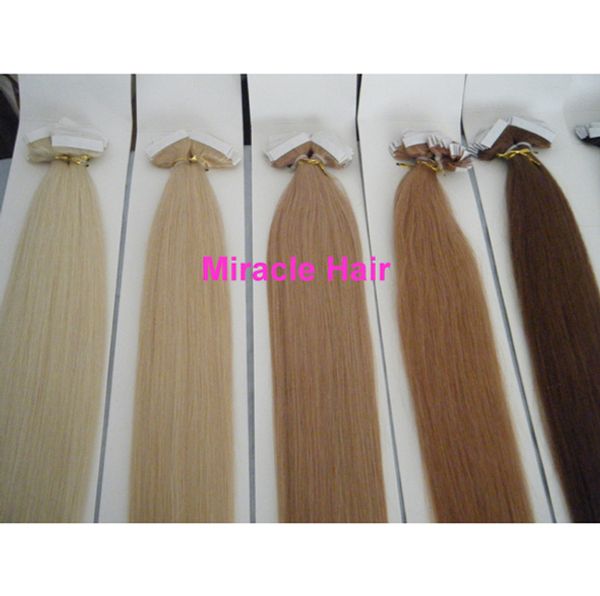 

Miracle 100g 40pc 18 quot 20 quot 22 quot 24 quot 60 glue kin weft tape in hair exten ion indian human hair remy hair 013