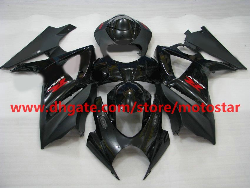 Noir mat plat pour 2007 2008 SUZUKI GSX-R1000 K7 GSXR1000 07 08 GSXR 1000 kit complet de carénage kits de carénages