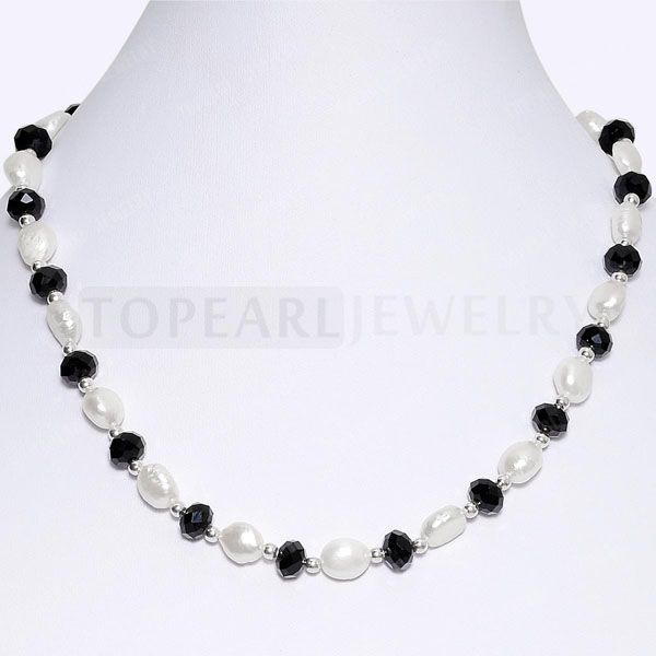 Freshwater Black Gray White Rice Pearl 