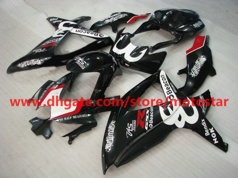 Zwart Baken voor SUZUKI GSXR 600 750 K8 2008 2009 2010 GSX-R600 GSXR750 08-10 Stroomlijnkappen kit K87