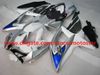 スズキのホワイトブルーシルバーフェアリングキットGSXR 750 600 K8 2008 2009 2010 GSX-R600 GSXR750 08-10 K8P