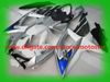 スズキのホワイトブルーシルバーフェアリングキットGSXR 750 600 K8 2008 2009 2010 GSX-R600 GSXR750 08-10 K8P