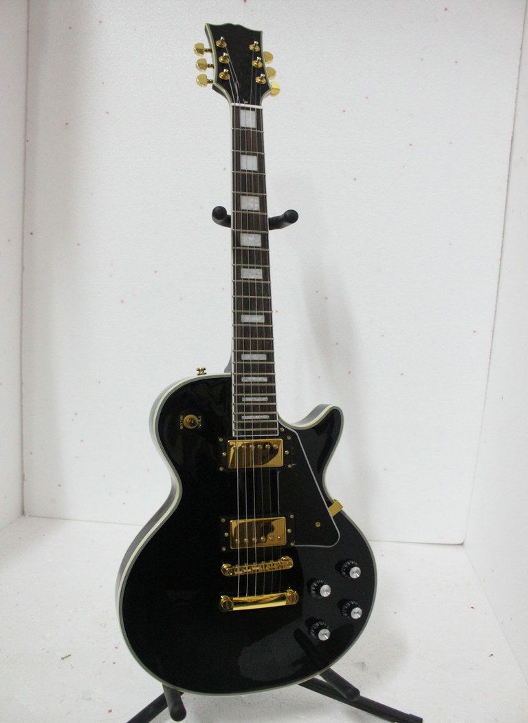 Großhandel Gitarre Custom Shop Schwarze E-Gitarre Musikinstrumente