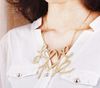 Nouvelle mode martelé argent plaqué métal doré pendentif lettre Love Me pendentif collier