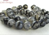8mm noir dragon blanc agate pierre gemme naturelle perles en vrac bijoux bricolage collier bracelet