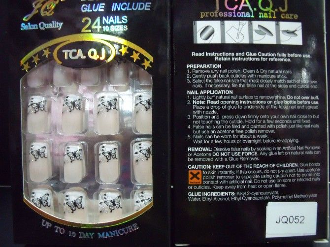 Nall Dicas Nova Tampa Completa Falsas Unhas 20Boxs / Lot Acrílico Nail Supplies Falsos Unhas com cola (24pcs / Box) Pré-projetado Dicas de unhas