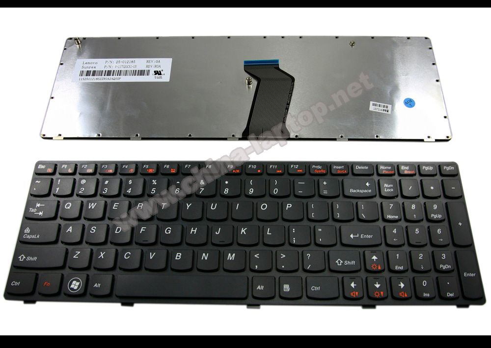 Ny bärbar dator tangentbord för LEN Ovo G570 G575 Svart Key Black Frame US Version - V-117020CS1-US