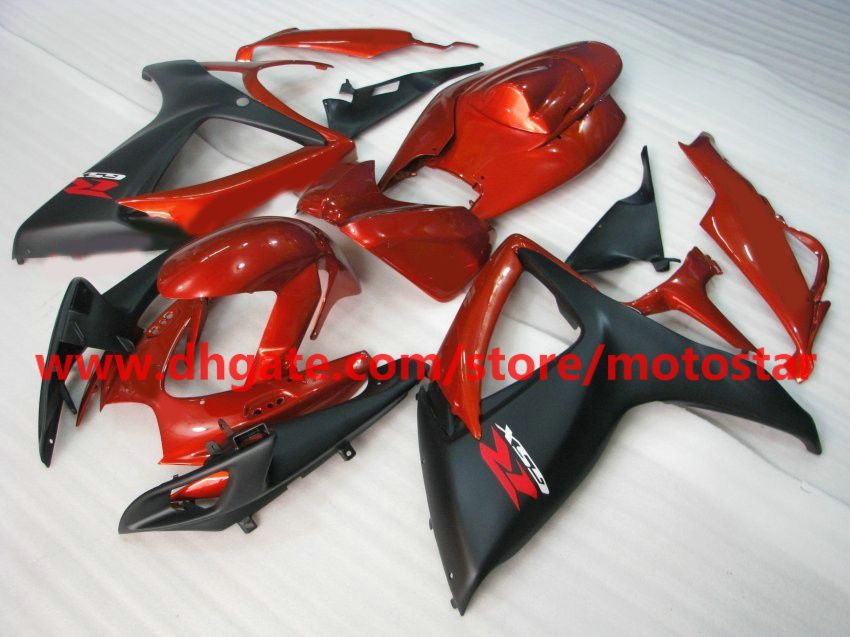 На 2006 г. 2007 Suzuki GSX-R600 GSXR750 06 07 OEM-инъекция литья GSXR 750 600 K6 GSX R600 Orange Flat Black Fairing Kit