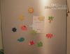 Message d'aimant de réfrigérateur en bois de couleur Clip dessin animé mignon pour enfants autocollant d'aimant de réfrigérateur en bois KD1