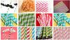 wedding Straws 60 colors Biodegradable - Paper drinding straws ,Retro Vintage Style Durable KD1