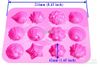 Blomma/stjärnchokladmuffin Cupcake Cake Candy Ice Silicone Tray Mold Mold 12 Cavity Per Sheet KD1