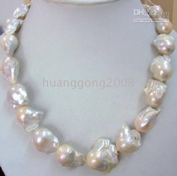 

ПРЕКРАСНЫЙ ЖЕМЧУГ ЮВЕЛИРНЫЕ ИЗДЕЛИЯ ОГРОМНЫЙ 20" 25-30 ММ ПРИРОДНЫЙ МОРЕ БАРОККО БЕЛ