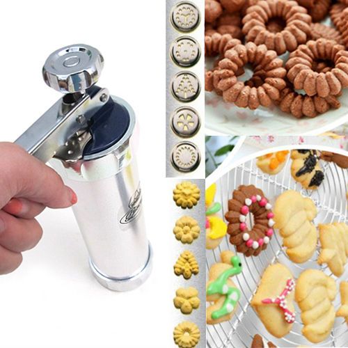 2020 Cookie Press Machine Biscuit Maker Decorating Gun Kitchen ...