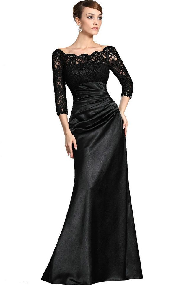 black mother of the bride dresses with sleeves