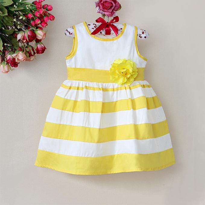 yellow colour baby dress