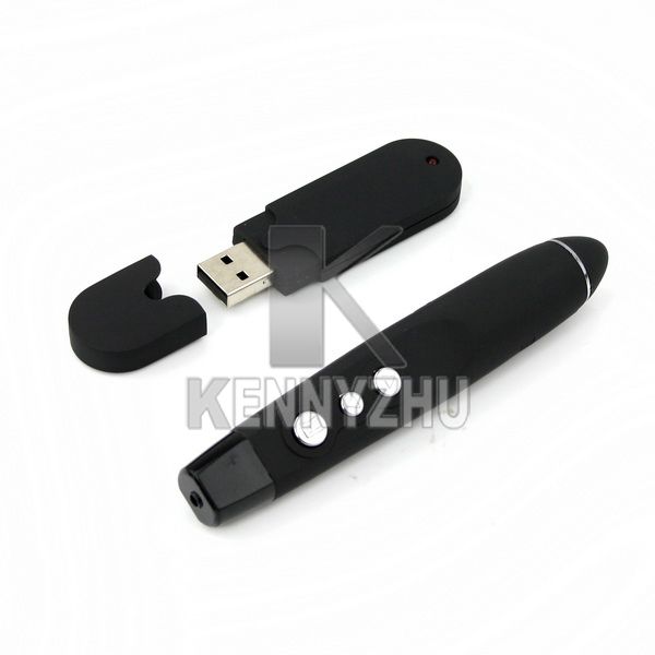 USB Draadloze RF Afstandsbediening Player Laser Pointer Power Point PPT-presentator voor PC Laptop Notebook