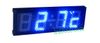 5inch blue color LED Display multifunction time and temperature led clock