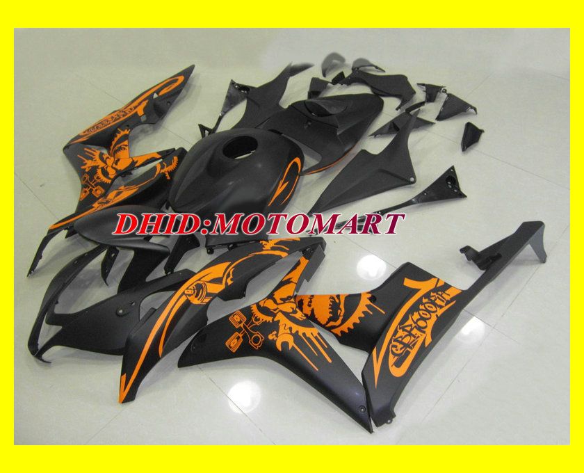 Injektionsfeedningar för 2007 2008 Honda CBR600RR CBR 600 RR F5 CBR600 RR 07 08 Orange Svart Fairing Bodywork