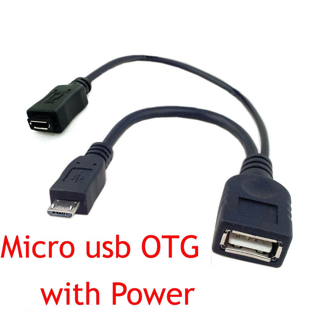 Micro USB Host OTG Cable W/Micro USB Power For Samsung I9100 I9300