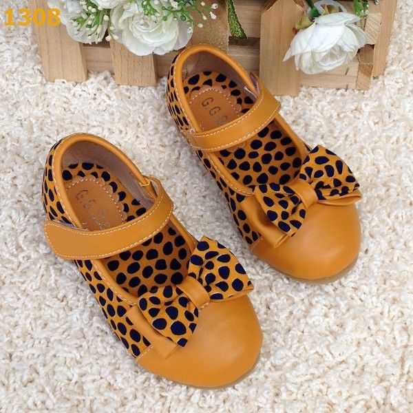 2013 G.G Bear Girls Princess Shoes Kids Flats Yellow