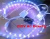RGB AC 110V LED Strip outdoor waterproof 5050 SMD Neon Rope Light 60LEDs/M with POWER SUPPLY Cuttable at 1Meter via DHL FedEx