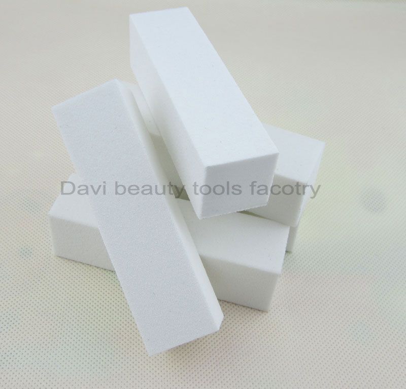 white nail buffer block sanding file acrylic nails